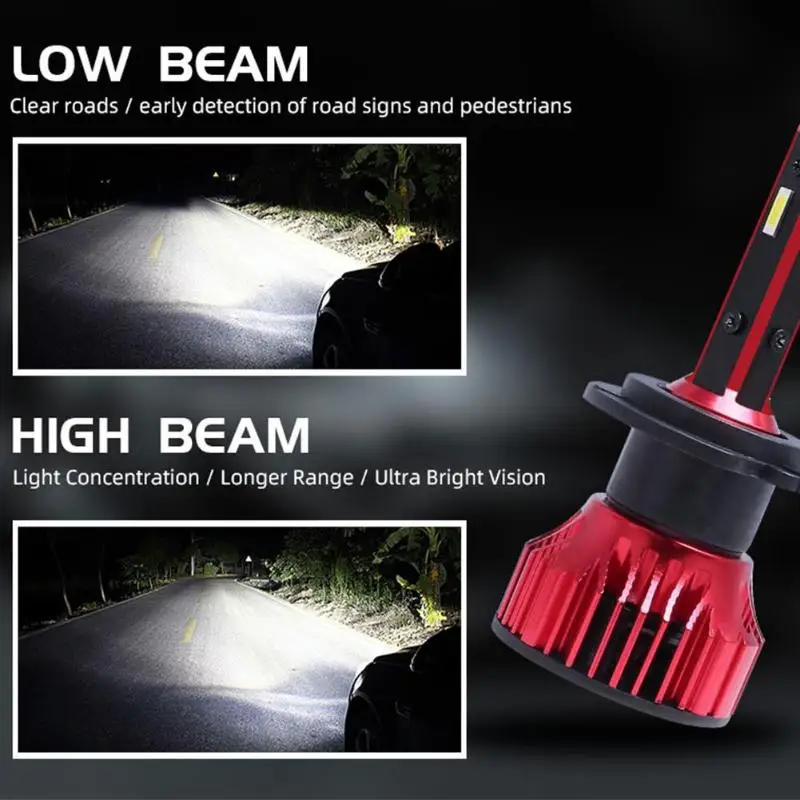 DC 9-36V 1 пара H7 светодиодный/H4 светодиодный/H3 светодиодный H7 H11 9005 9007 лампочки для автомобилей 6500K светодиодный автомобиль автомобильные лампы для фар EMC IP67