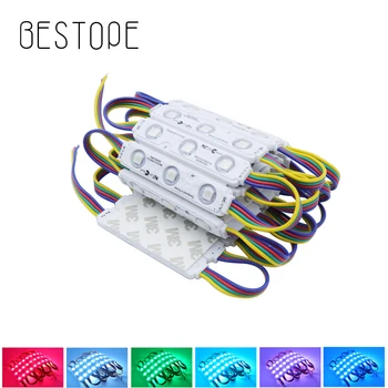 

20pcs/Lot RGB LED Injection 5050 LED Module 1.5W 12V waterproof Color changeable led modules lighting for backlight