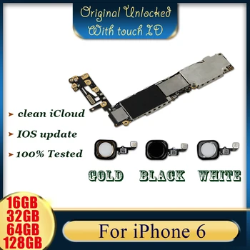 

16GB 32GB 64GB 128GB Motherboard for iPhone 6 6G Good Working Original Factory Unlocked Mainboard Logic Board with IOS system