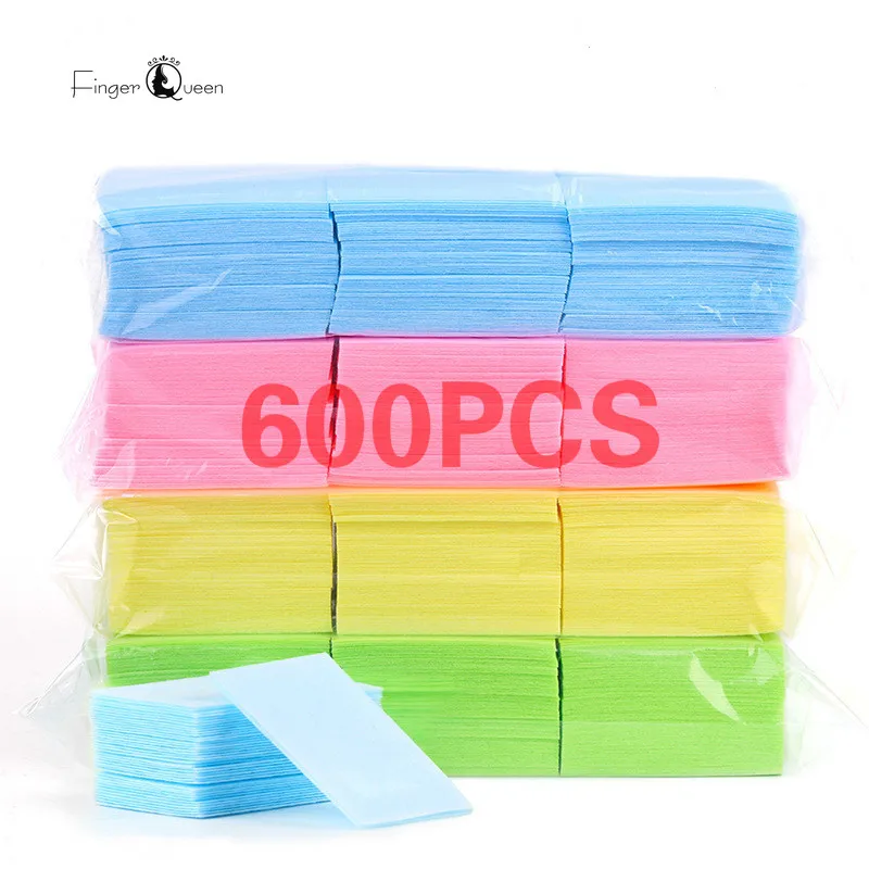 Nail Polish Remover 600PCS Gel Nail Polish Remover Nail Wipes Cotton 4 Colors for Professional Soak Off Gel Polish Remover Acrylic nail polish remover wipes,nail gel remover,nail polish remover