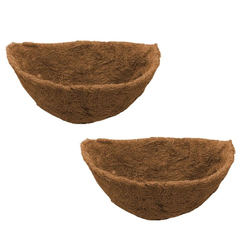 Hanging Coco Baskets Liners Half Round Coconut Planter Vegetable Pot Liners for Wall Hanging Baskets Garden Decor