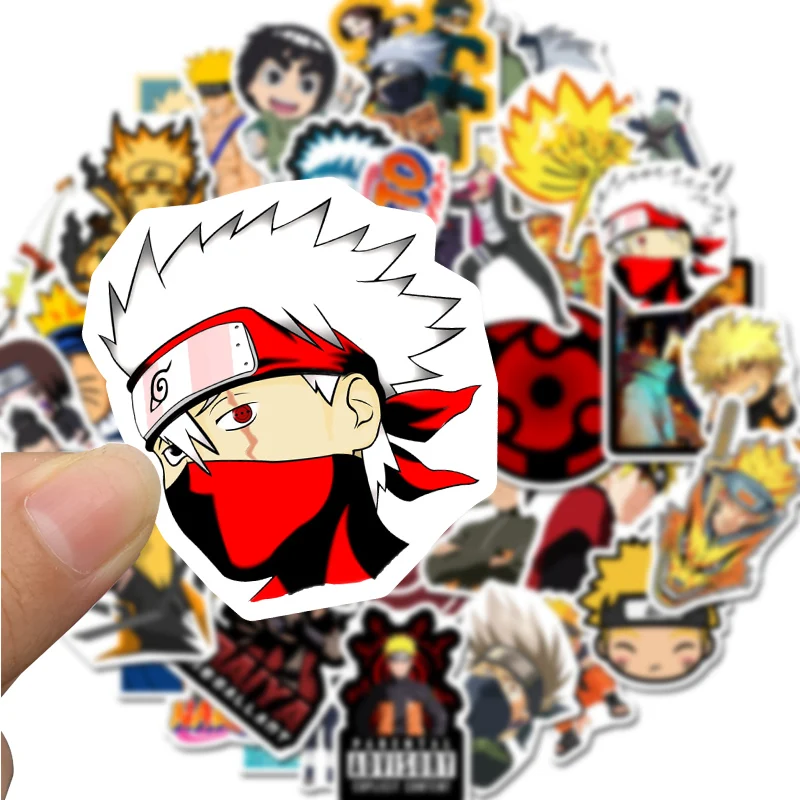 50 шт. аниме стикеры Naruto Uzumaki Наруто Какаши наклейки для DIY багажа ноутбука скейтборда мотоцикла велосипеда наклейки