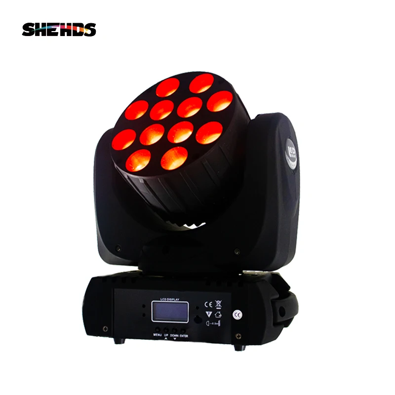 DJ Light LED Beam 12X12W RGBW Moving Head Lighting Professional Stage Effect Light  With DMX Controller Light For Disco Ball