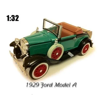 Редкий 1/32 специальный литой металл 1929 Ford Модель Домашняя Коллекция дисплея - Цвет: Green
