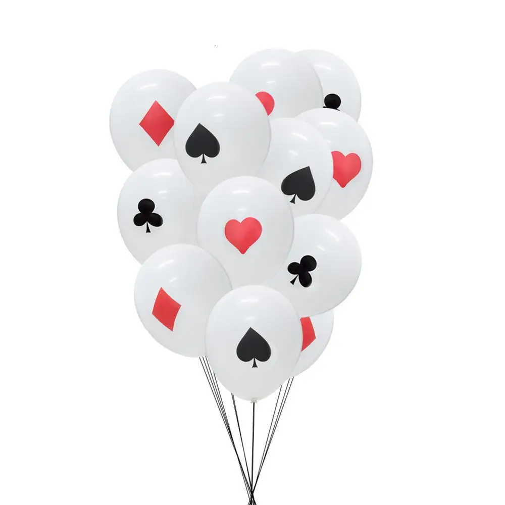 Casino Magician Themed Party Poker Logo Photo Props Birthday Magic Show Las Vegas Party Decorations Balloons Banner