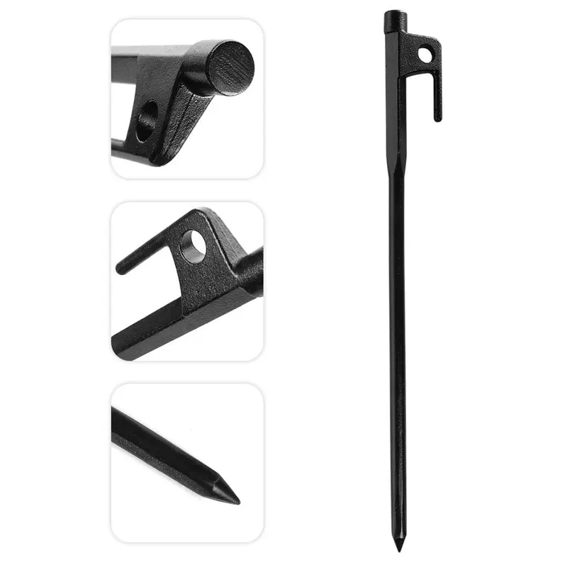 Уличное усиление 40 см чугунная палатка для ногтей пляжная сталь снега ковка