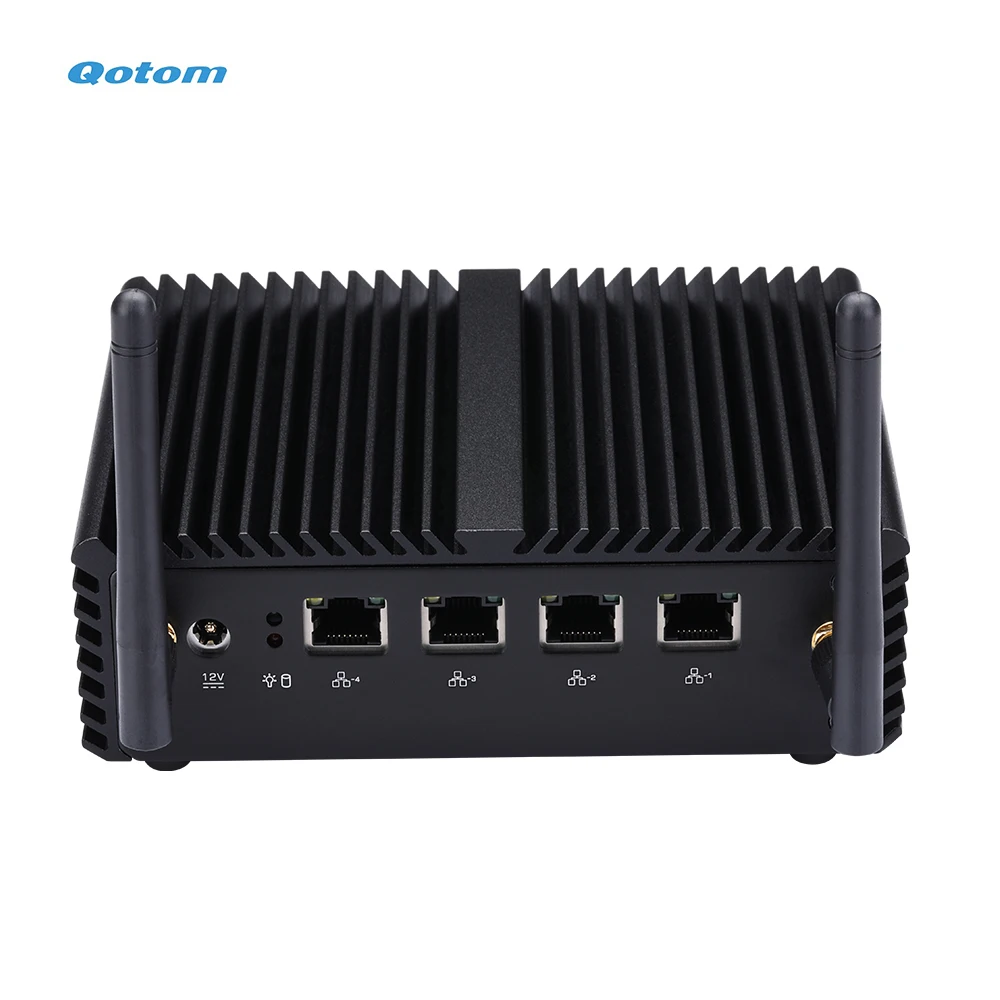 Qotom Mini PC Q190G4N с 4 портами Gigabit lan для создания роутера безвентиляторный