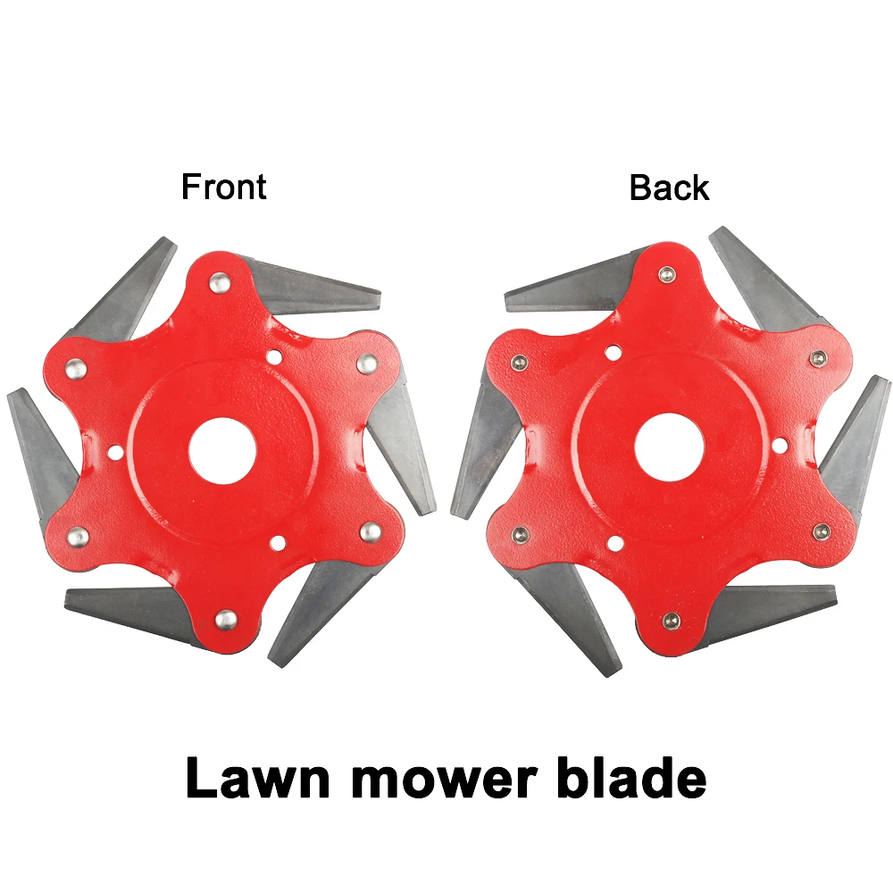 Красный 6 Зубы диск для резания триммер металлические лезвия Головка триммера 65Mn садовый электротриммер головка для газонокосилки