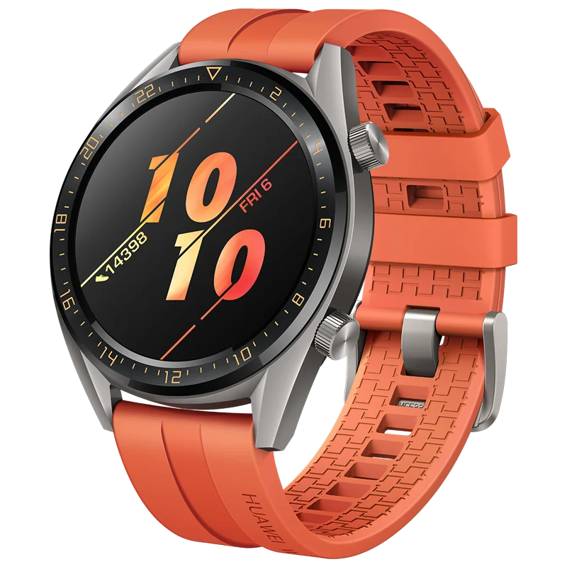 Active Orange Оригинальные Смарт-часы HUAWEI GT, спортивные часы, 1,39 дюймов, AMOLED, цветной экран, gps, для плавания, бега, велоспорта, сна, монитор, часы - Цвет: Active Orange