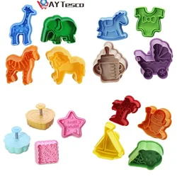Kit de herramientas de modelado de plastilina 3D para niños, juego de herramientas de modelado de frutas, verduras, animales, juego de habilidad, masa, arcilla, juguete educativo para regalo, 4 piezas