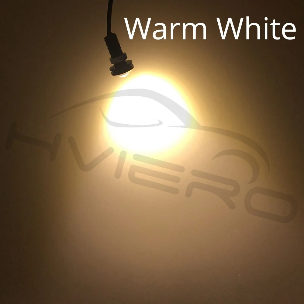 Hviero White Red 23mm Eagle Eye Light 9w dc 12v Led Daytime Running Drl Backup Car Aoto Motor Parking Signal Lamps Waterproof Fog Light
