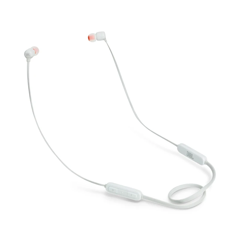 White JBL T110BT Беспроводной Bluetooth наушники-вкладыши стерео бас звуком с защитой от пота спортивные наушники 3-кнопочный пульт дистанционного управления с микрофоном наушники - Цвет: White