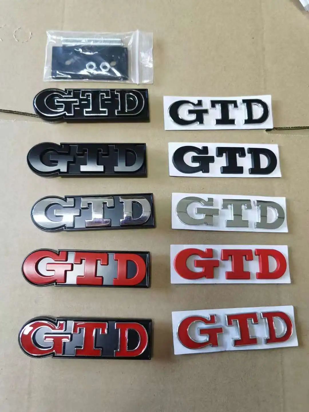 1 металлические 3D наклейки для автомобиля GTD эмблема на головку гриля задний