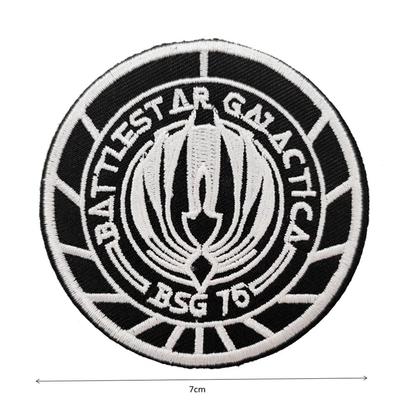 Battlestar Galactica BSG-75, полицейский, фольга, плечо, многосерийный телефильм, Униформа, аппликация, пришить/гладить на патч для одежды - Цвет: Антикварная бронза