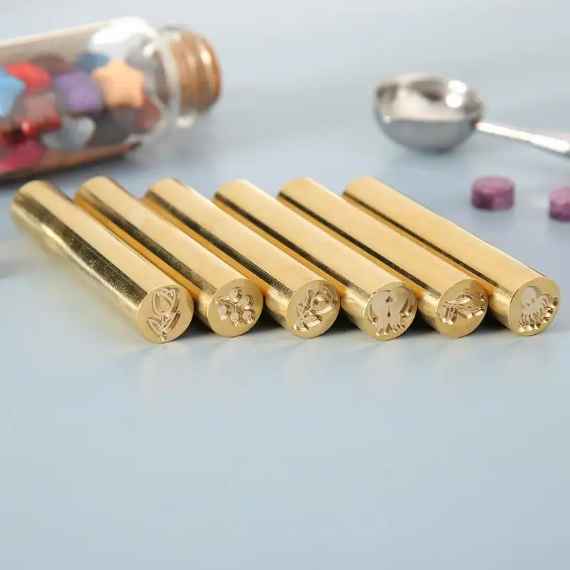 Ретро цилиндрическая печать воск латунь конверт печать штамп DIY таможенные аксессуары
