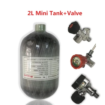Billig Acecare 2L 4500PSI HPA Carbon Faser Paintball Tank Für Schießen Ziele PCP Luftgewehr Airsoft Airforce Condor Luftgewehr Mit Ventile