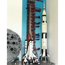 Модель 37003, Apollo Saturn V Space launch Tower, модель ракеты США, строительные блоки, игрушки для детей, совместимые 21309