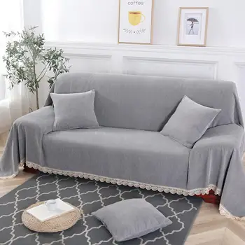 

2020 Quality Cover Sofa Cover Non-Slip Armrest Backrest Sofa Towel Cushion for Sectional Chenille Lace Couch Sofa Covers