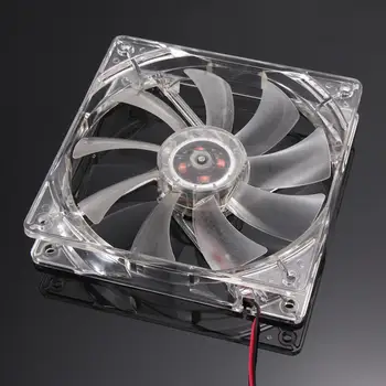

PC Computer Fan Quad 4 LED Light 120mm PC Computer Case Cooling Fan Mod Quiet Molex Connector Easy Installed Fan 12V