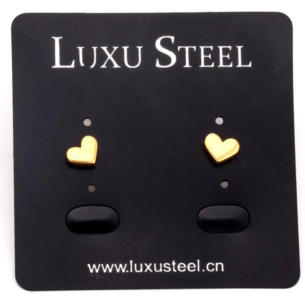 LUXUSTEEL 5 Pairs 2-6mm 316L Stainless Steel Hypoallergenic Stud Earrings for Women Baby Girls Black Rose Gold