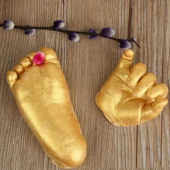 

Newly 3D Plaster Handprint Footprint Cast Mould Hand Foot Casting Kit Baby Keepsake Baby Gift