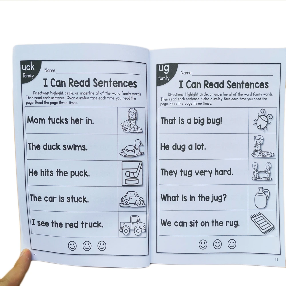 113 Pages English Phonics Exercise Book I Can Read Simple Sentences Training Practice Book Educational Kids Games For Children Aliexpress