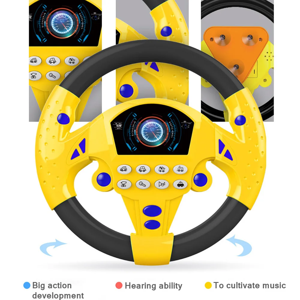 Juguete de manejo de volante de coche para bebé, simulación de conducción, juego de volante, cochecito de bebé, regalo para chico musical
