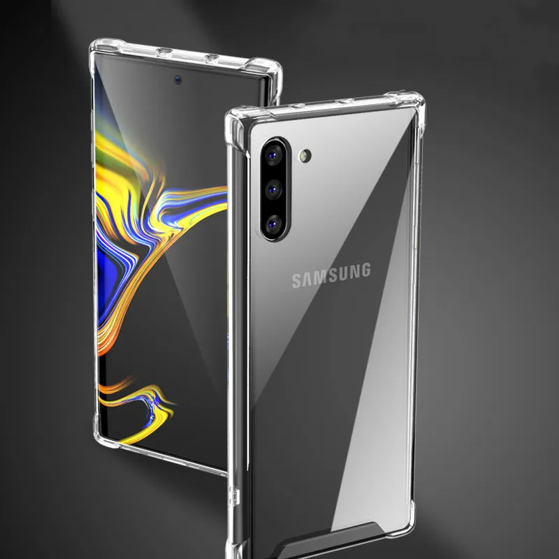 Ударопрочный чехол для samsung Galaxy Note 10 усиленный угловой Мягкий силиконовый из ТПУ