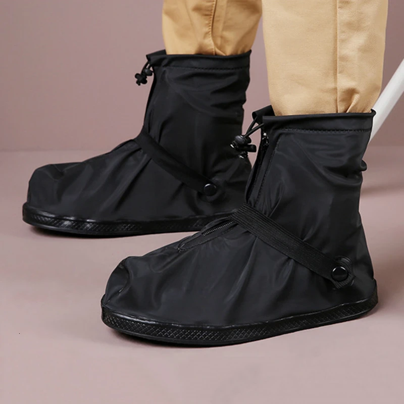 Силиконовые износостойкая Нескользящая многоразовые водонепроницаемая обувь крышка умеренный эластичный галоши для Для мужчин Для женщин все сезоны - Цвет: 2