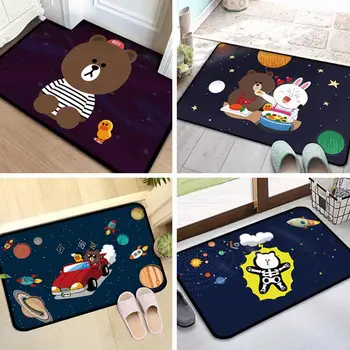 

Cute cartoon carpet mat home entry bedroom living room non-slip absorbent bathroom kitchen entrance hall carpet christmas rugs