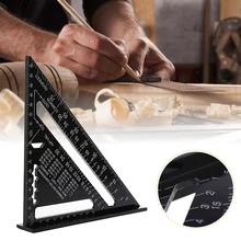 

7inch Triangle Ruler Aluminum Alloy Angle Protractor Speed Metric Square Measuring Ruler For Building Framing Tools Gauges