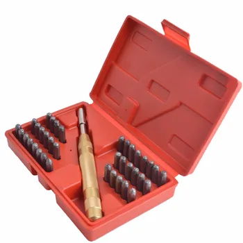

38pcs Automatic Letter Number Leather Stamping Punch Metal Stamp Set Tool Kit for Plastics Leather Metal Punch Imprint Stamp Die