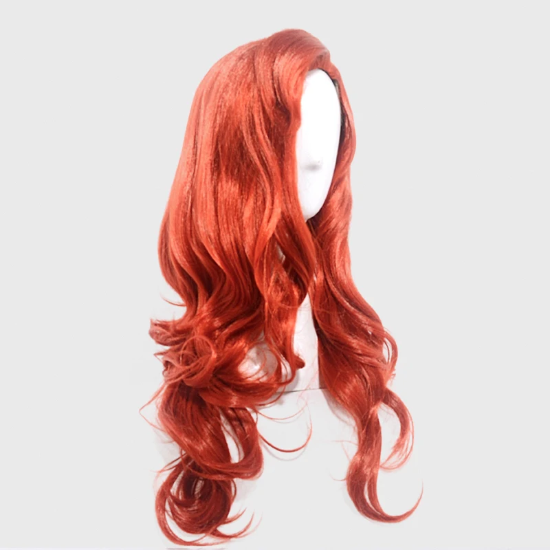Женский парик для Хэллоуина с русалочкой, карнавальный парик, красный волнистый парик Ариэль, вечерние, для сцены, для ролевых игр, taylor, Красный Стильный парик