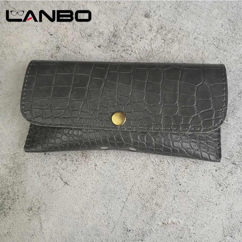 Чехол для очков Lanbo из искусственной кожи со змеиным принтом, чехол для солнцезащитных очков, держатель для очков, коробка для очков, твердая коробка для хранения солнцезащитных очков, сумка