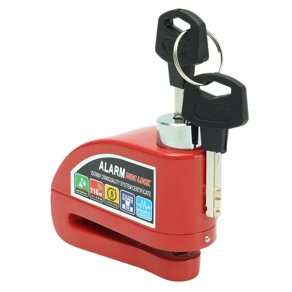  Anti-Theft Lock Wheel Brake Disc Pin Vespa 110dB 6mm Motorcycle Anti-Theft