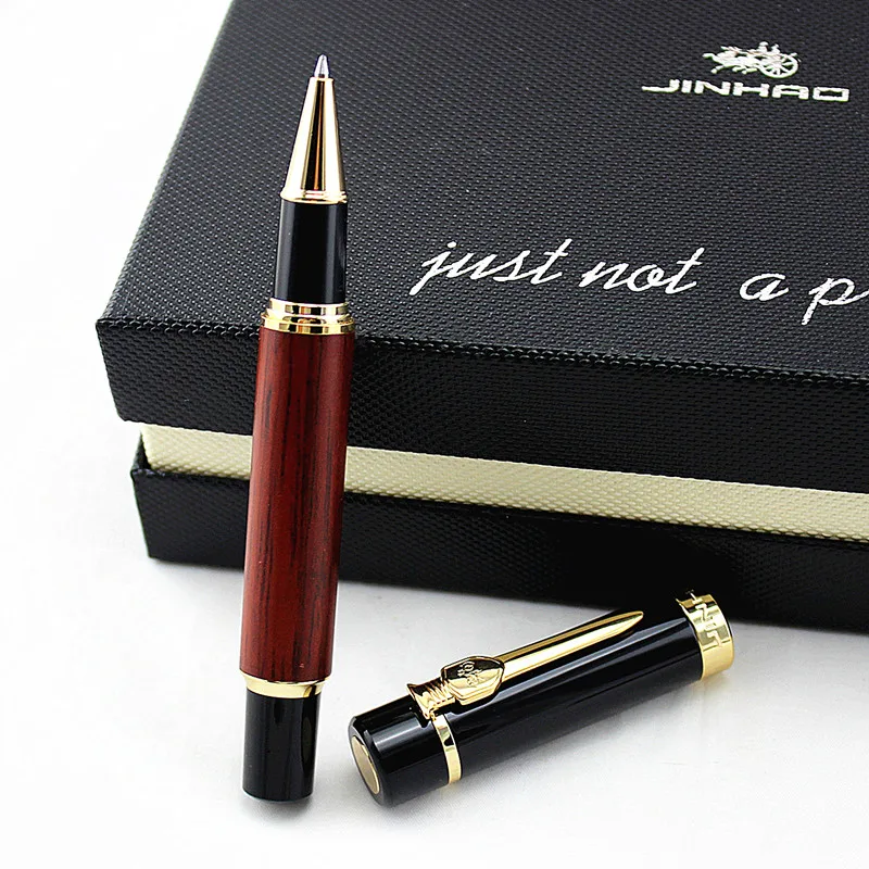 Jinhao 650 новая красная деревянная шариковая ручка Высокое качество Классическая