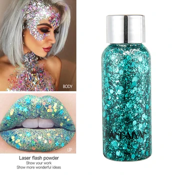 

New Fashion Long Lasting Shimmer Pigmented Glitter Gel Eye Face Body Hair Sequins Eyeshadow Paint Pigment Cream Cosmetic TSLM2