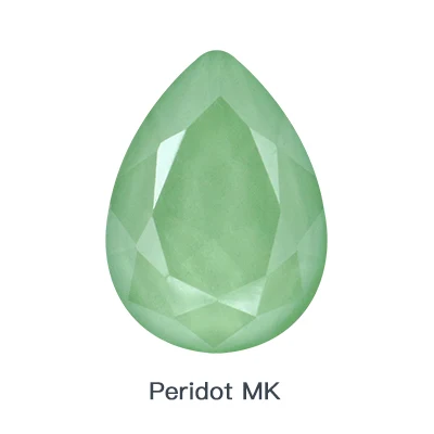 Нежные яркие Мокко серии Tear Drop K9 стеклянные стразы хрустальные стразы Pointback клей для страз на одежду ремесла - Цвет: Peridot MK