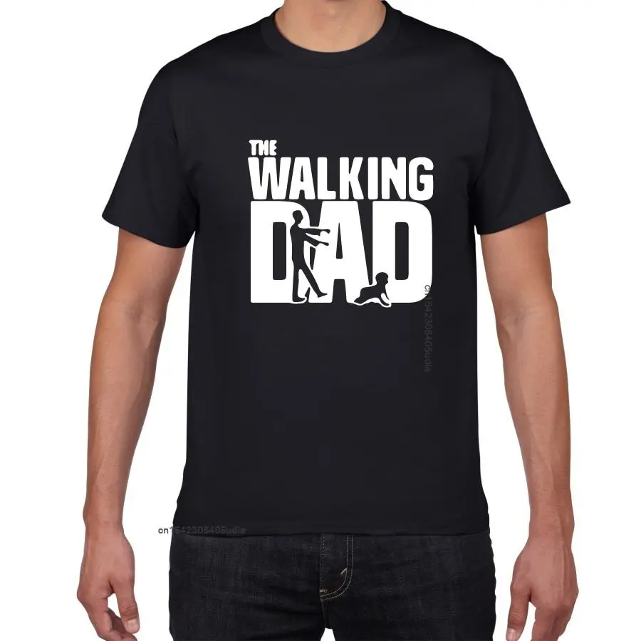 

The Walking Dad Novelty Graphic Tshirt Men Breathable Cotton Hipster T Shirt Men Funny Streetwear Loose Hip Hop Tees Shirt Homme