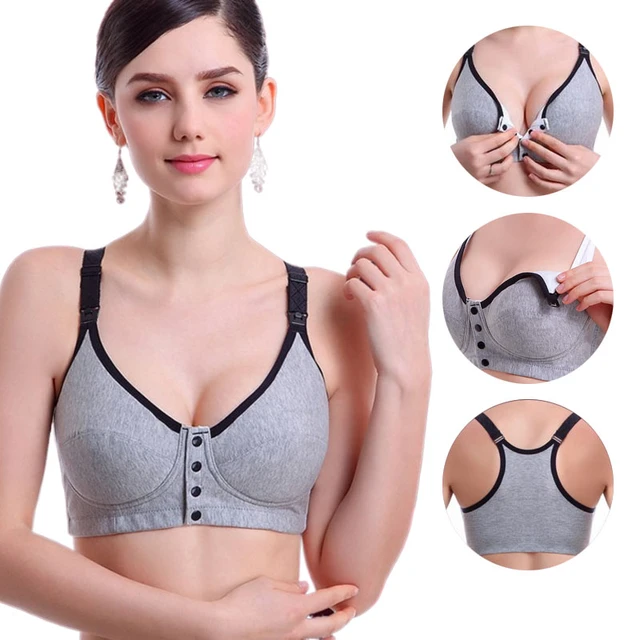 Women's Push Up Wire Free Cotton Sleep Bra Prevent Sagging Opening Buckle  Soutien Gorge Sexy Lingerie Underwear Bras Underpants - AliExpress