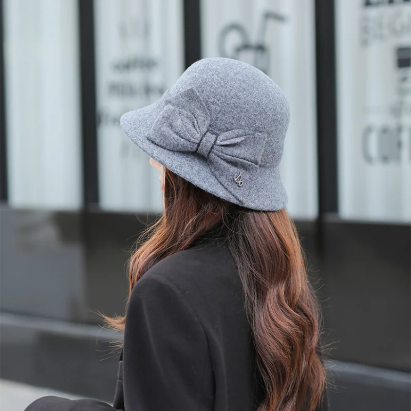 Wool Felt Hats Winter Ladies Party 
