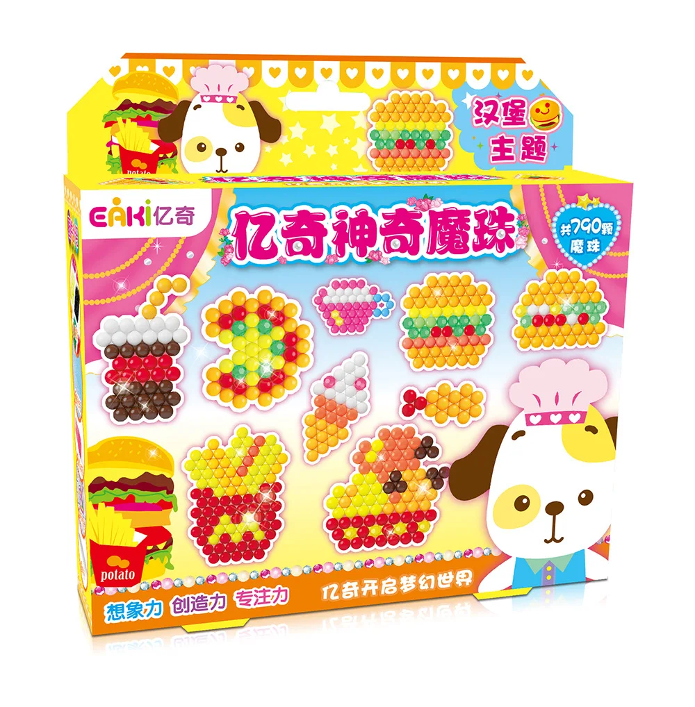 EAKI Magic Kids Bean Puzzle Игрушка водорастворимый ручной работы липкие бусины модель игрушки мультфильм Diy искусство ремесла детские подарки
