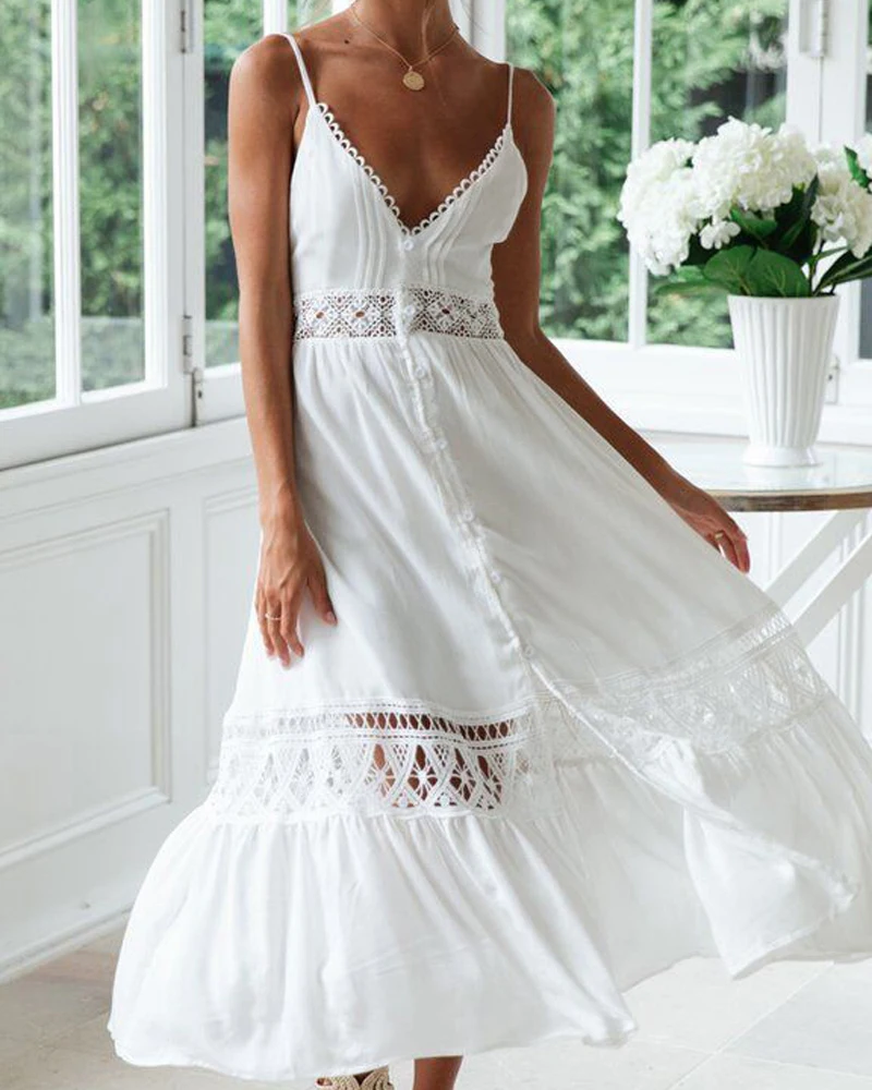 Summer White Beach Dress Cotton Crochet Beach Cove Up Lace Patchwork Bathing Suit Swimwear Cover Up Sarong Robe Bikini Cover Up