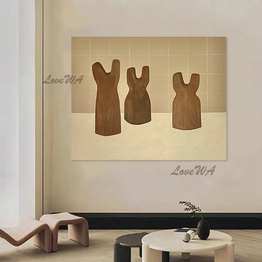 

Handmade Artwork Canvas Carving For Living Room Decor Contemporary Abstract Oil Painting Framless Showpiece For Home Decoration