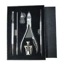 1, 6 штук в партии, комплект для удаления кутикулы комплект кусачки для маникюра/педикюра, триммер для кутикулы, вросших ногтей для педикюра и корректор для маникюра фиксаж инструмент для ухода за ногами