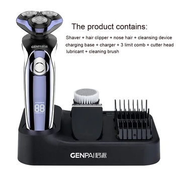 

4 In 1 Electric Shaver Washable USB Rechargeable Shaving Machine Nose Hair Trimmer Beard Haircut Razor Men Care Tools Shaver