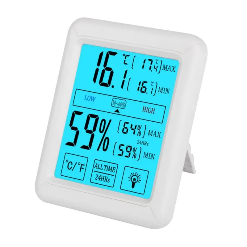 

Digital Room Thermometer Hygrometer with Backlight Display, Indoor Room Temperature and Humidity Monitor