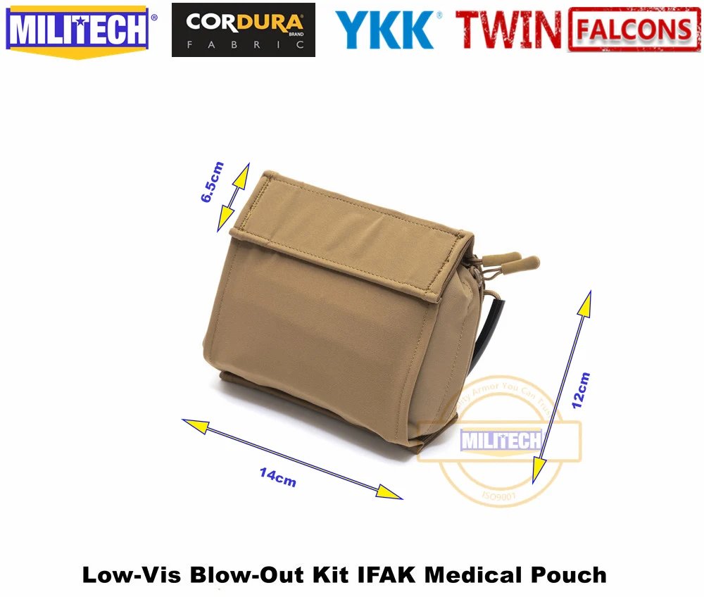Low-Vis Blow-Out Kit IFAK Medical Pouch CB- Measure