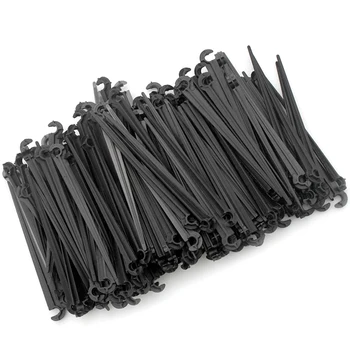 

Irrigation Drip Support Stakes 1/4 inch Tubing Hose for Vegetable Gardens Flower Beds Herbs Gardens Black 200 Pack