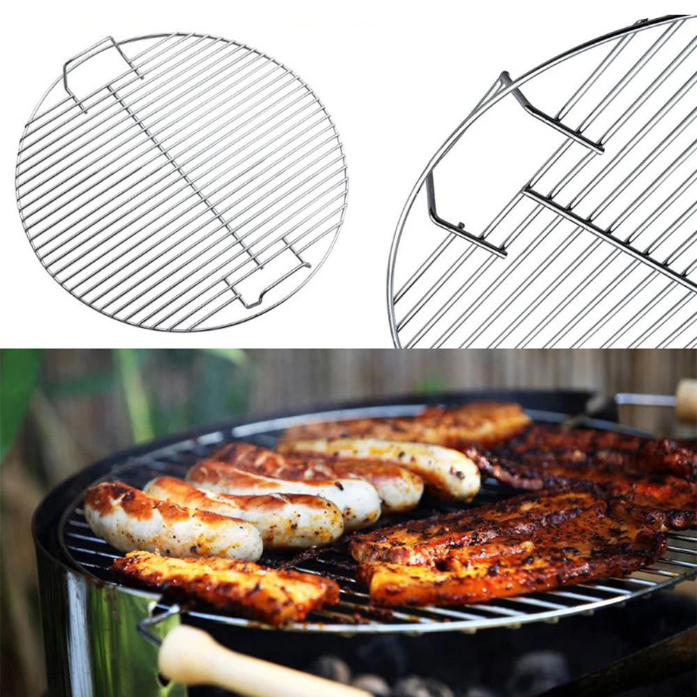 Round Non-stick Heat Resistance Stainless Steel Outdoor Barbecue BBQ Grill Rack Bright Smooth Surface